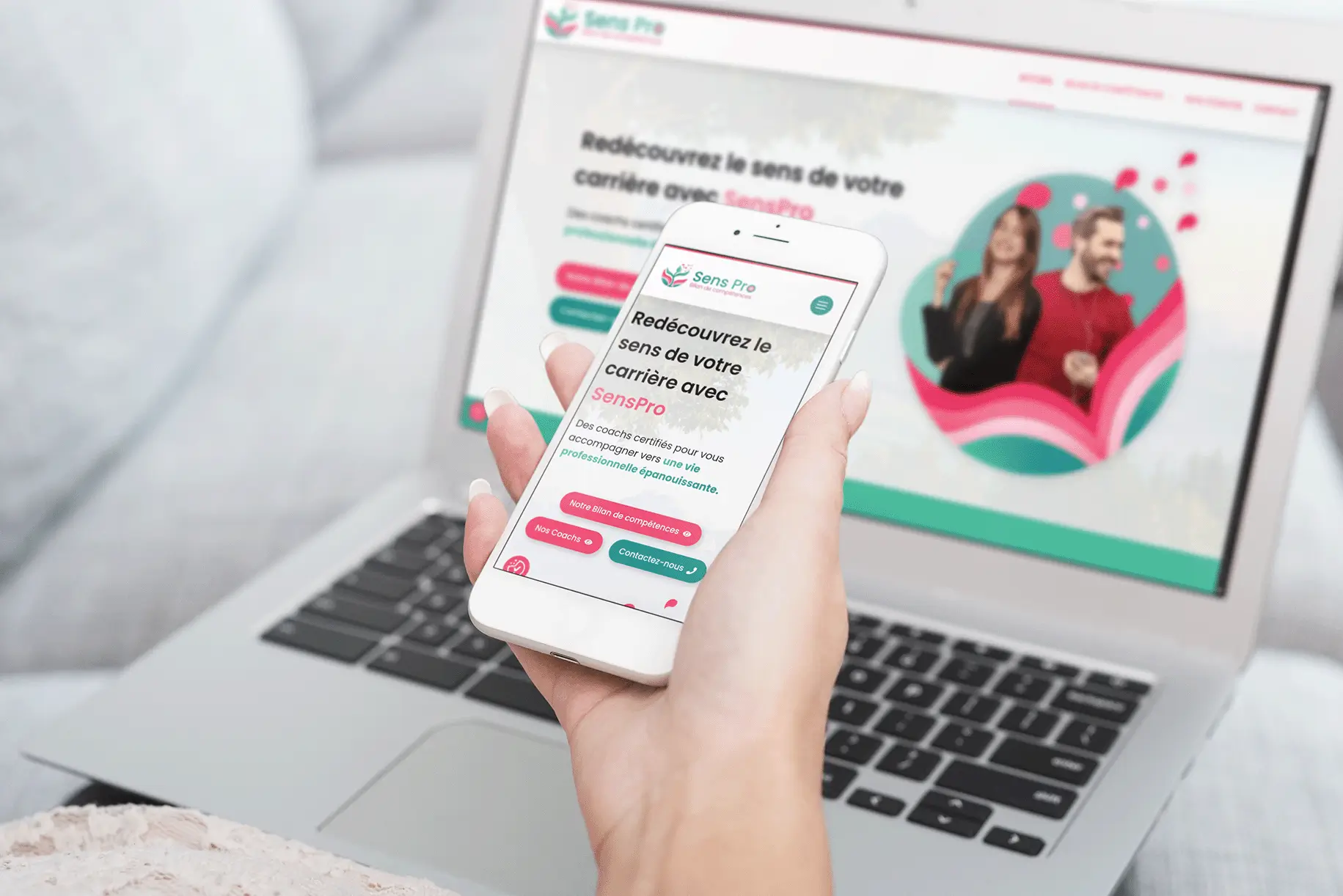 Mockup site web Sens Pro