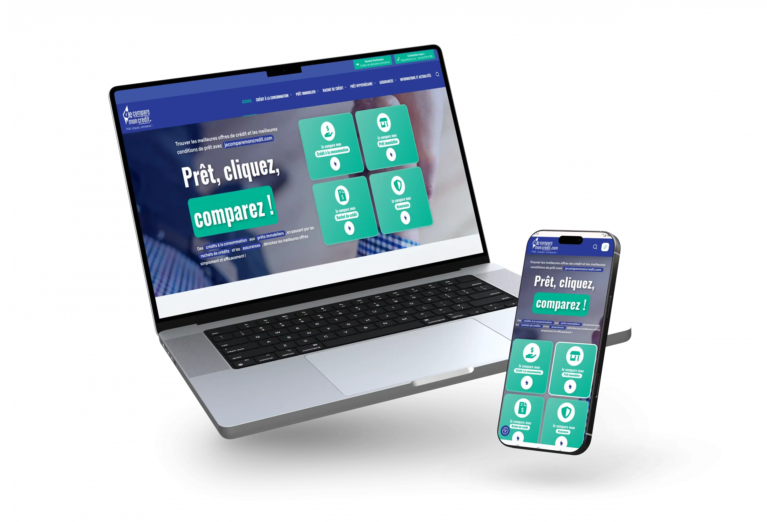 Création du site internet Occitalease Consulting par l'agence de communication Terre Bleue Marketing Création site web courtier crédit